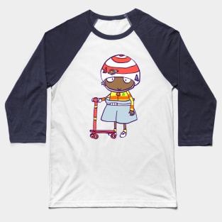 sarah and duck scooter boy / children's cartoon Baseball T-Shirt